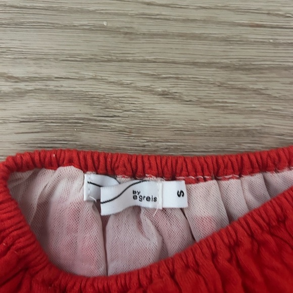 By Egreis Elegant Strapless Red Midi Dress Tie Waist Small - Picture 4 of 5